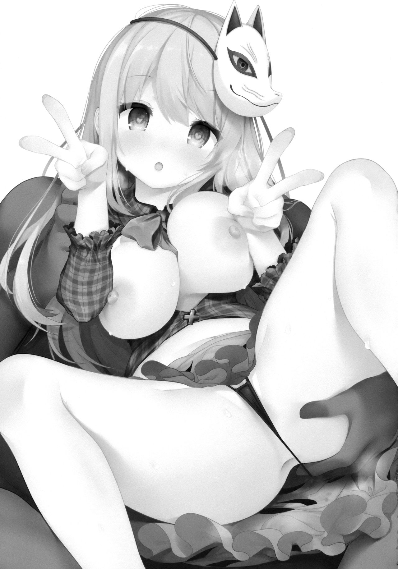 [日本漫画] (Kouroumu 14) [Chocolate Synapse (Shika Yuno)] Kokoro-chan to Jouzu ni Dekiru kana? (Touhou Project)  单本,巨乳大奶,单女,群P#[22P]-2